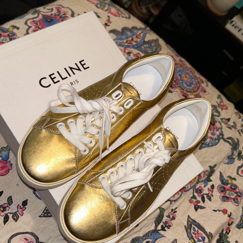 Celine TRIOMPHE sneaker in Gold